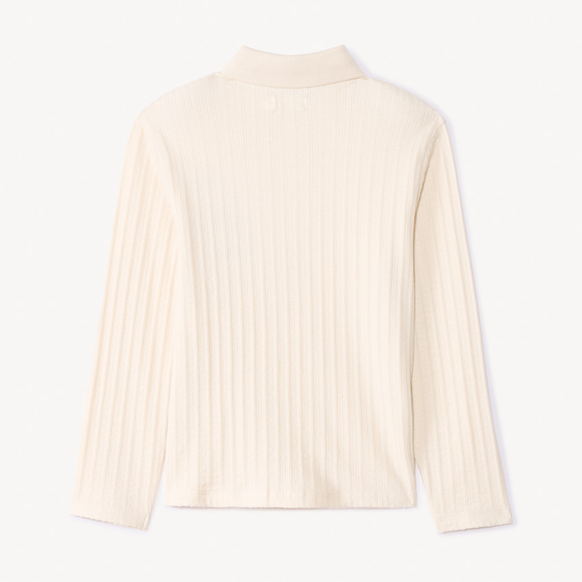 Polo manches longues avec cactus brodé pour garçon 