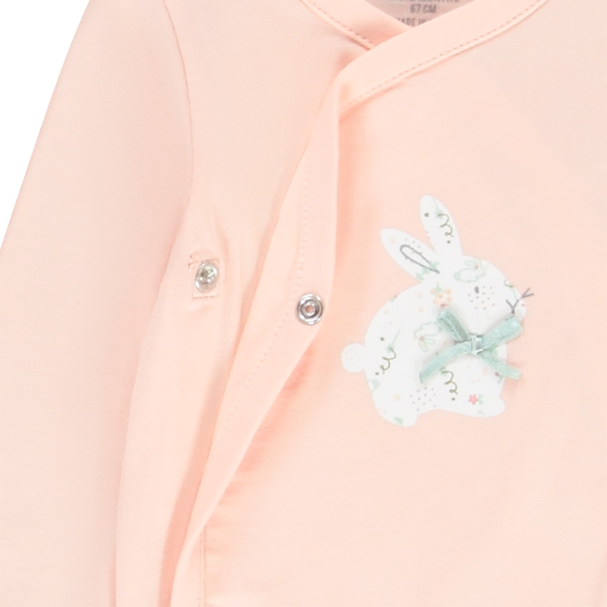 Lot de 5 bodies manches longues imprimé lapin 