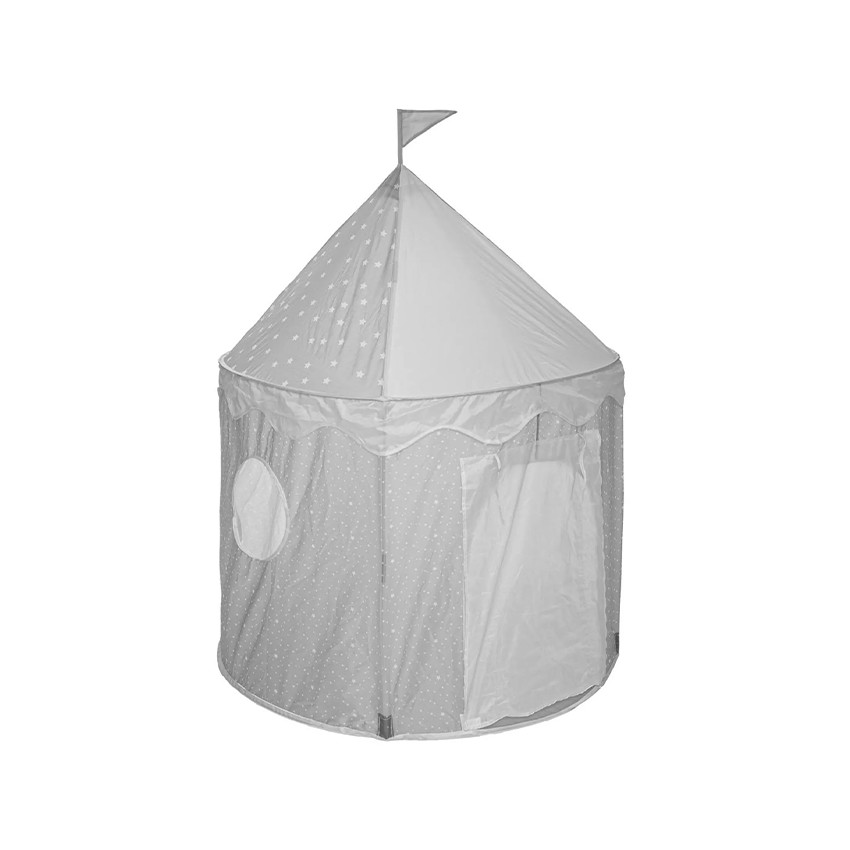Tente Popup grise à motif étoilé 100 x 135 cm 