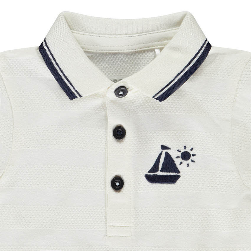 Polo manches courtes broderie fantaisie pour bébé garçon 