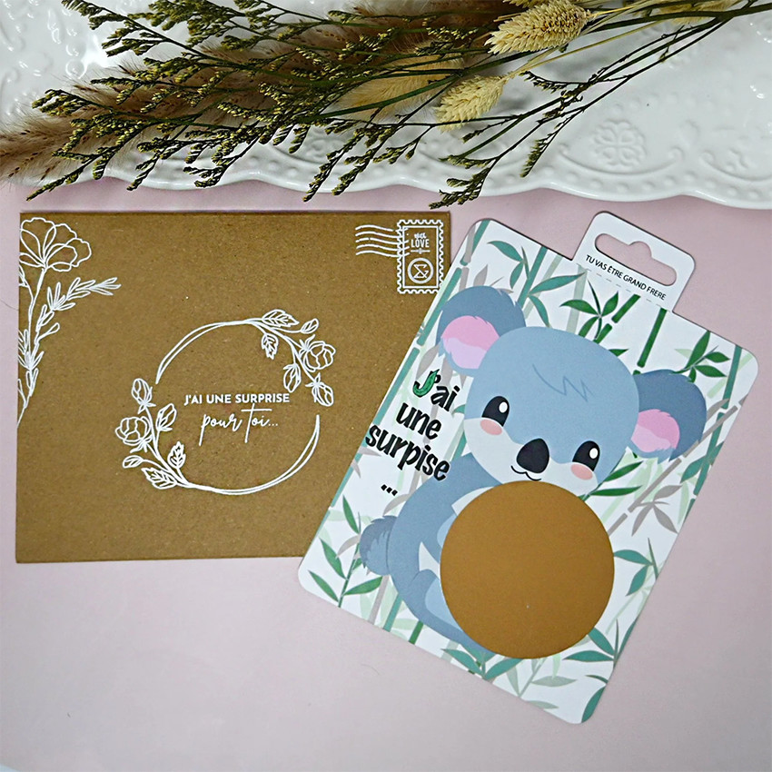 Carte à gratter "Je vais être grand frère !" 