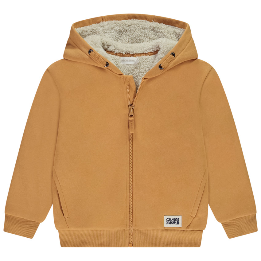 Gilet molleton uni double sherpa pour garcon