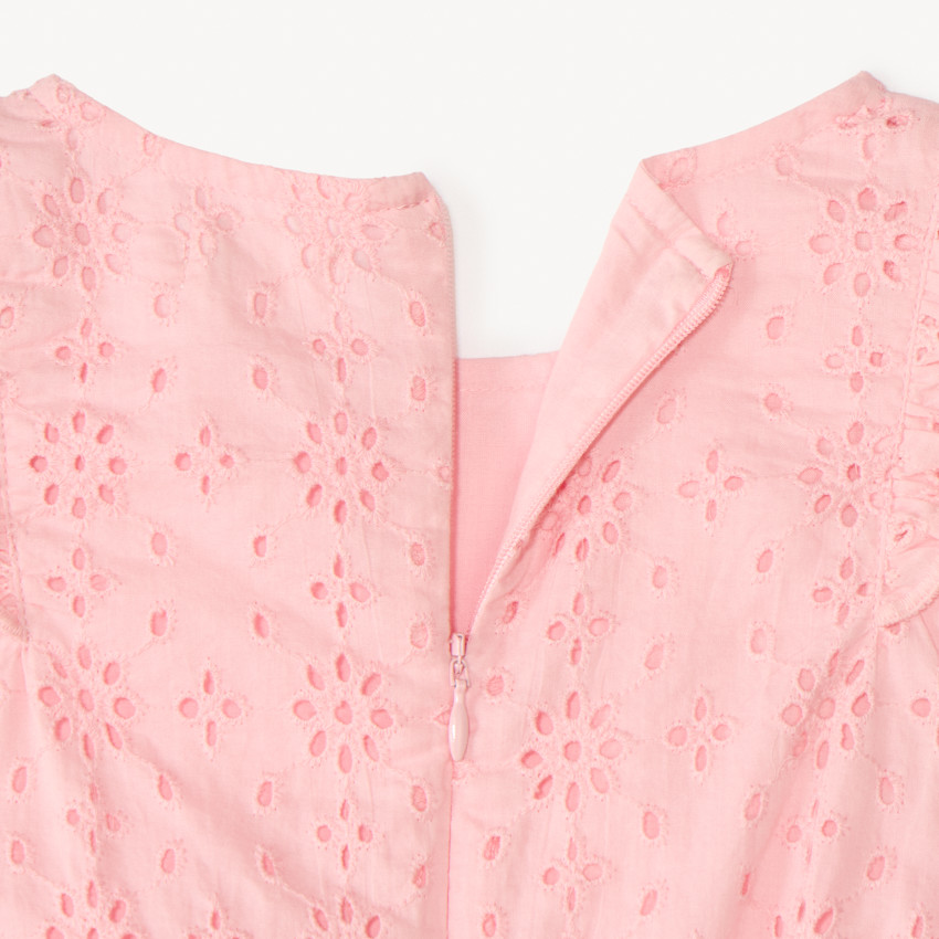 Combishort en broderie anglaise avec volants pour fille 