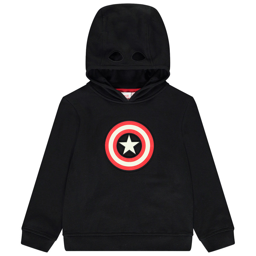 Sweat à capuche ludique Captain America Marvel pour garçon