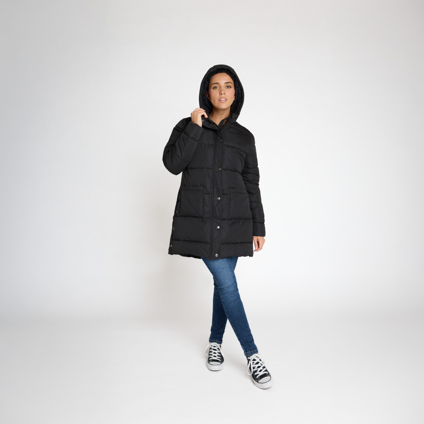 Doudoune évolutive longue et matelassée pour femme 
