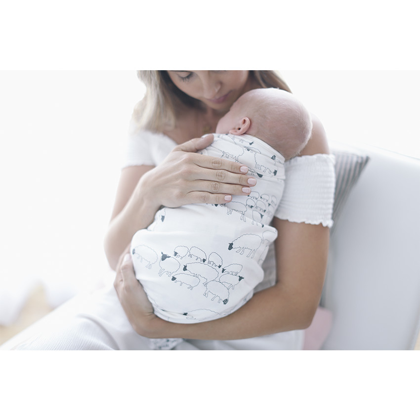 Couverture d'emmaillotage - Moutons - Ecru (Ergobaby) - Image 2