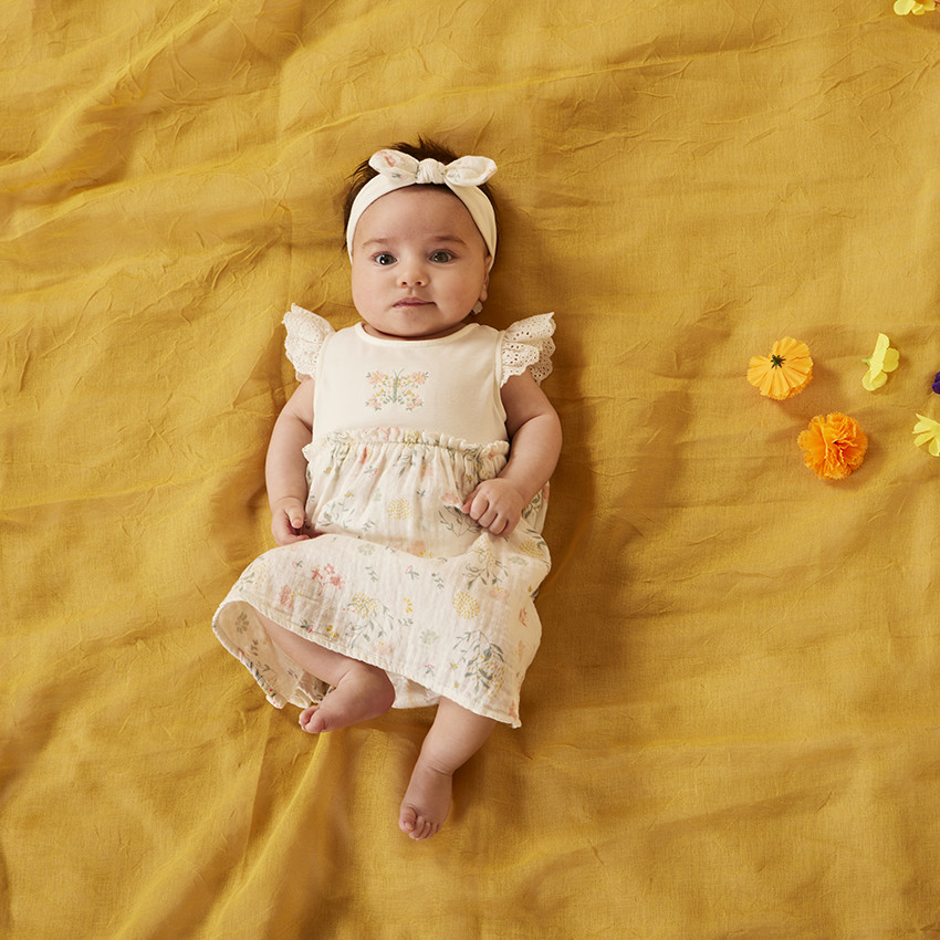 Ensemble 2 pieces imprime floral pour bebe fille Orchestra