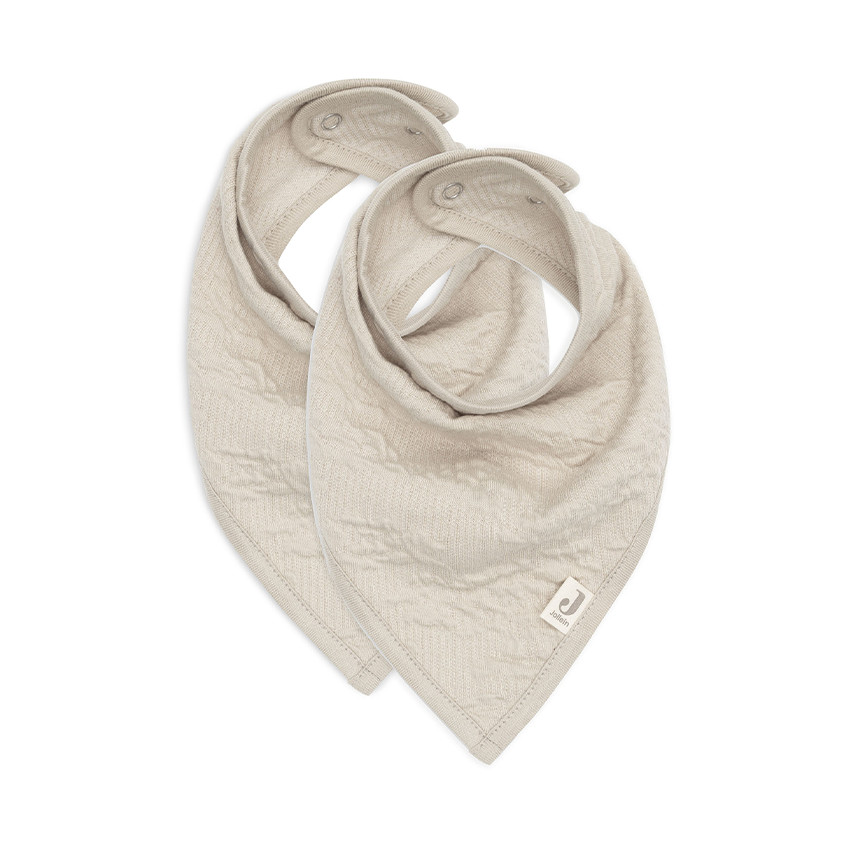 Lot de 2 bavoirs bandanas Soft Waves nougat 