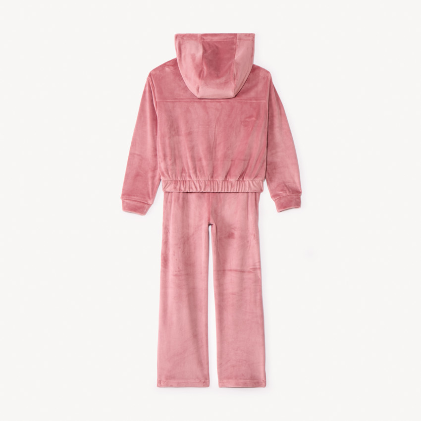 Ensemble sweat à capuche + jogging en velours pour fille  