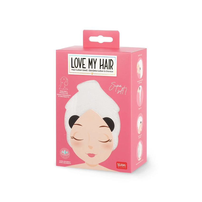 Serviette pour cheveux Panda Love my hair 