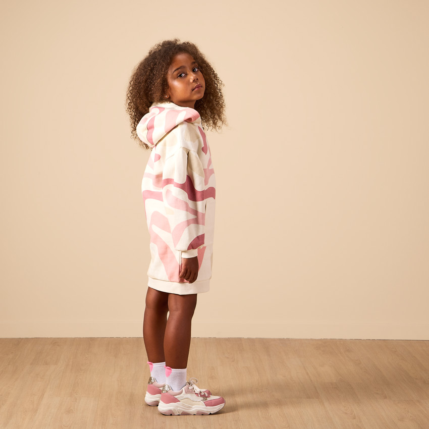 Robe sweat en molleton avec capuche et poche kangourou pour fille Orchestra