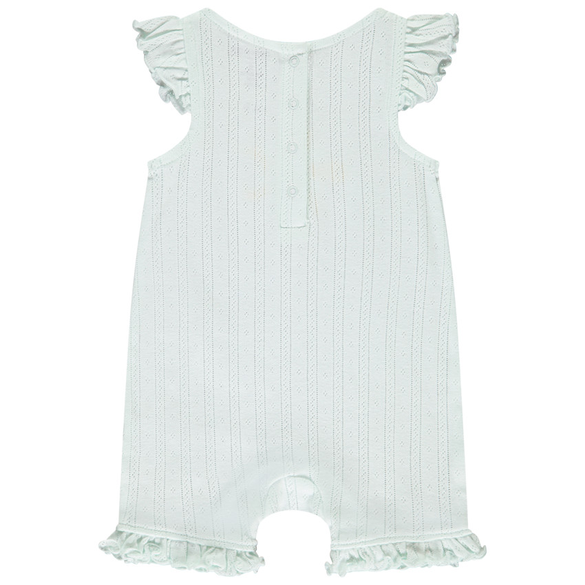 Combishort en maille ajourée motif tortue pour bébé fille 