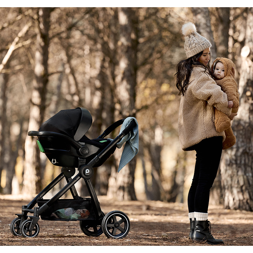 Poussette duo Thea 2 en 1 kaki noir Premaman