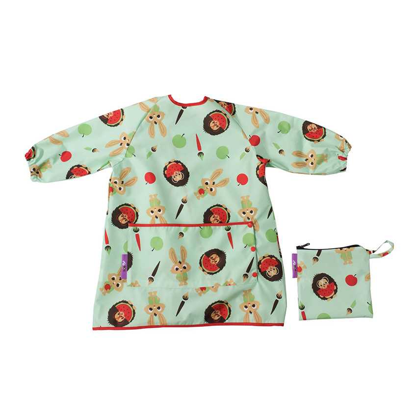 Bavoir tablier à manches longues imprimé Pistachio Green 