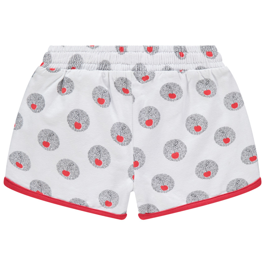 Short en jersey pour fille imprimé à taille élastiquée 