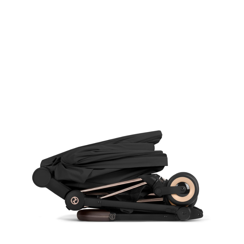 Poussette ultra-compacte Coya 2026 + Nacelle Lux - Rosegold / Sepia Black 