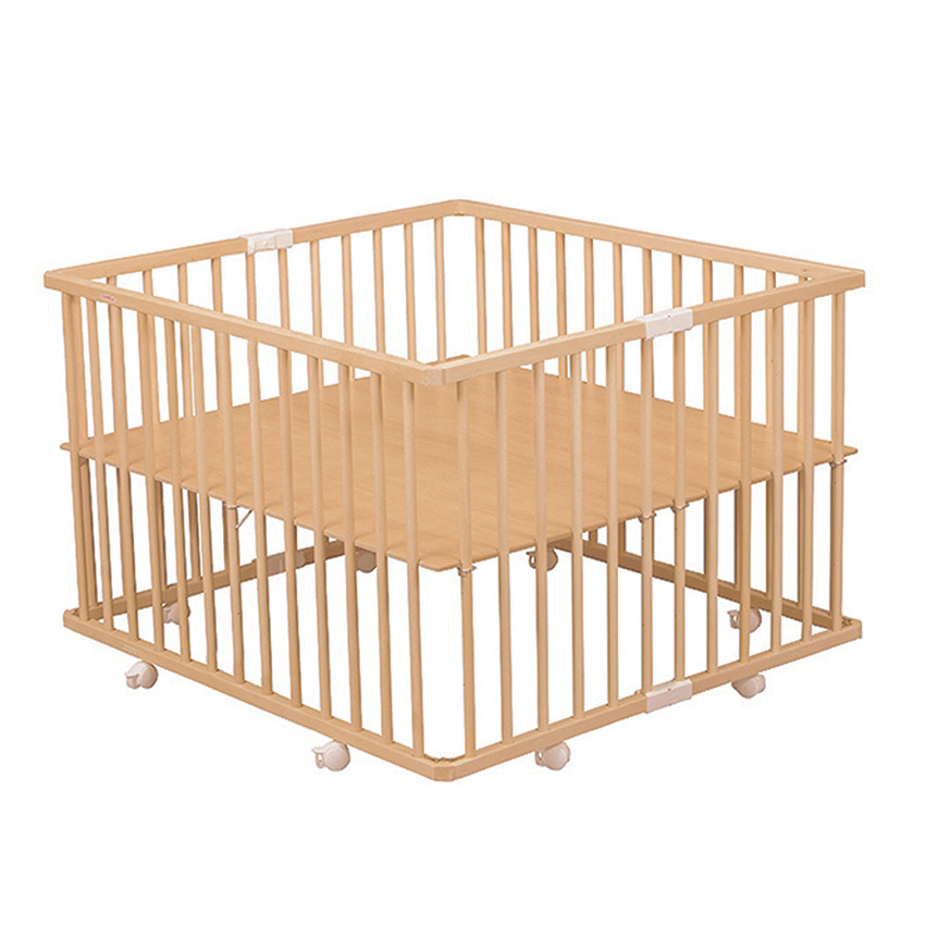 Parc pliant évolutif Gaby vernis bois - Naturel (Combelle) - Image 1