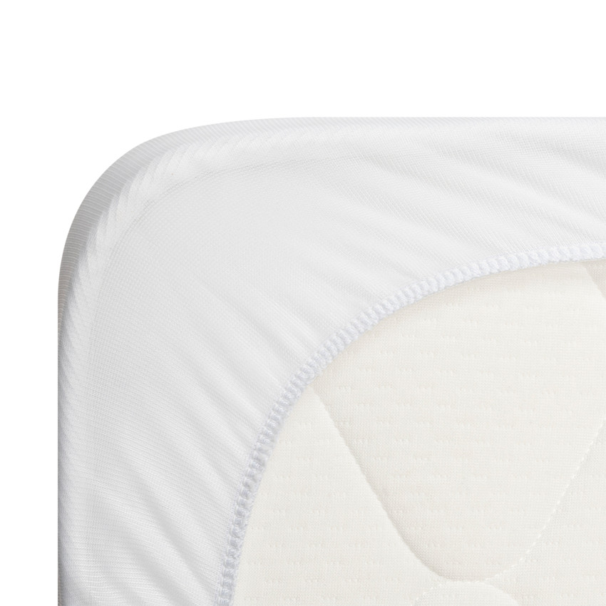 Alèse protège matelas en éponge bouclette 50x90 cm pour cododo - Blanc (Prémaman) - Image 1