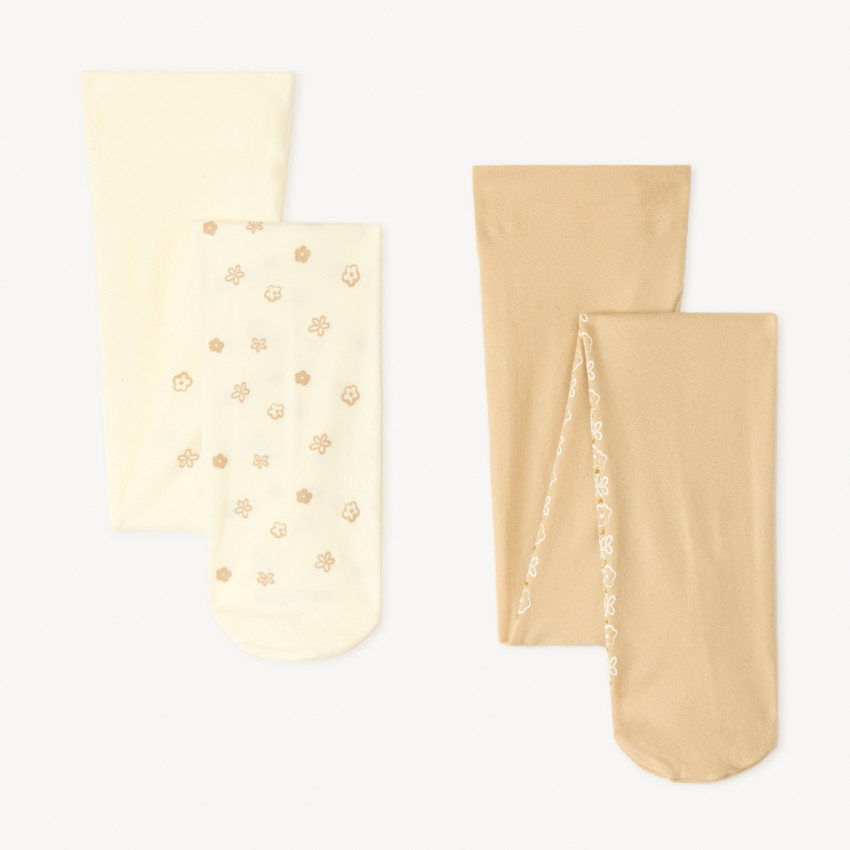 Lot de 2 paires de collants fins pour bébé fille