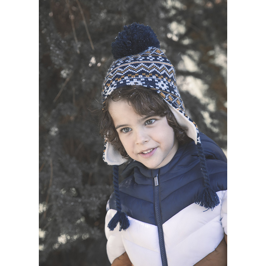 Ensemble imprimé doublé bonnet snood 