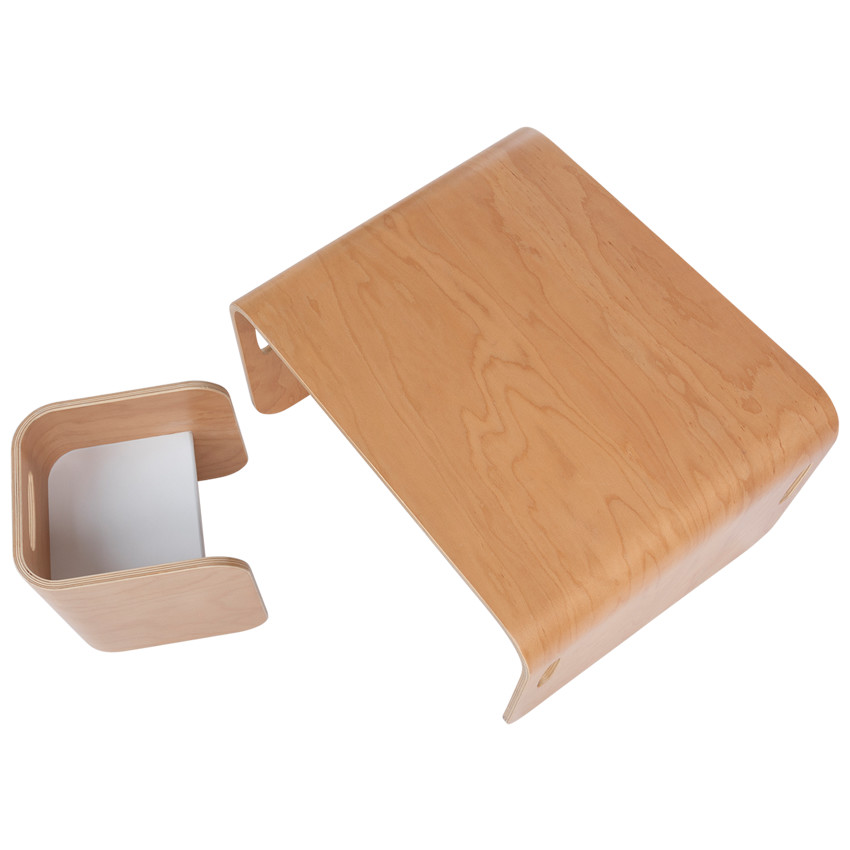 Meuble 3-en-1 bureau banc et table avec 1 chaise 