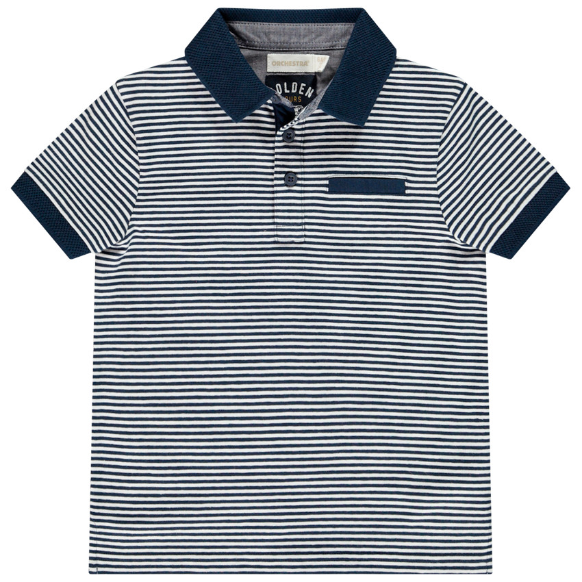 Polo manches courtes rayé pour garçon 