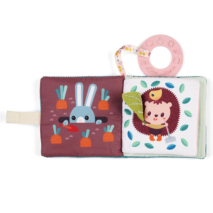 Livre imagier avec anneau de dentition Jeanne le chat 6M+ 