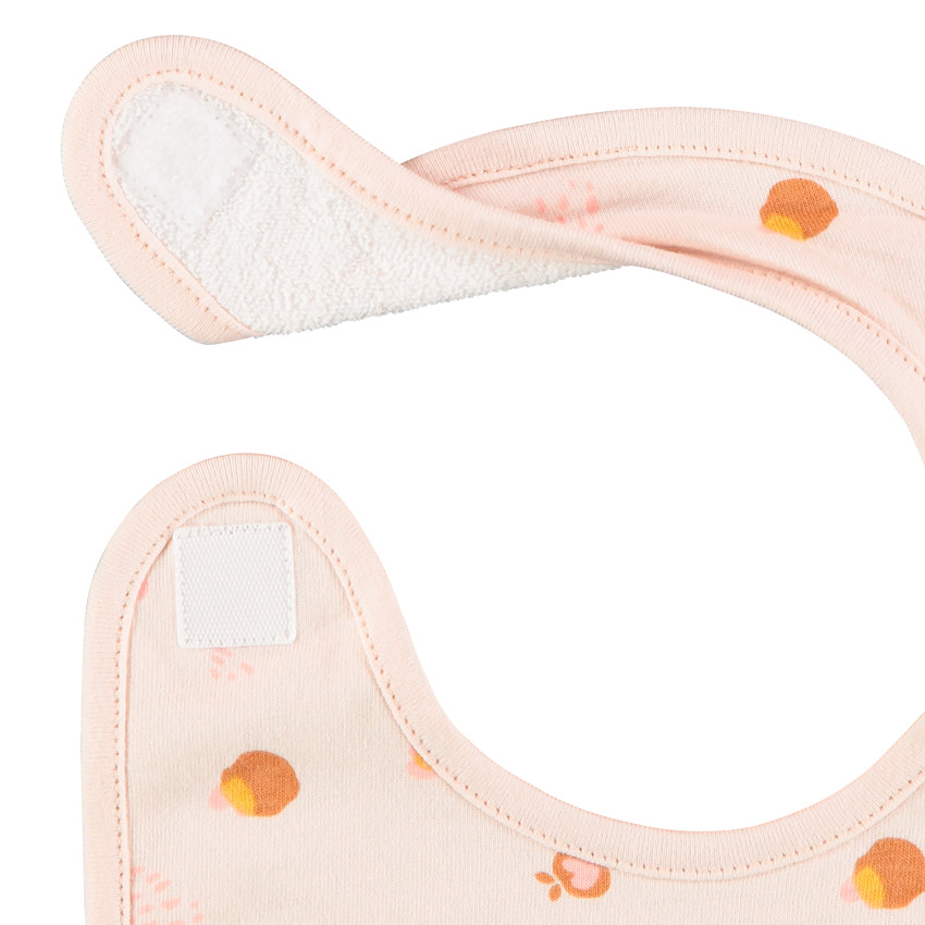 Lot de 2 bavoirs en coton pour bébé fille 