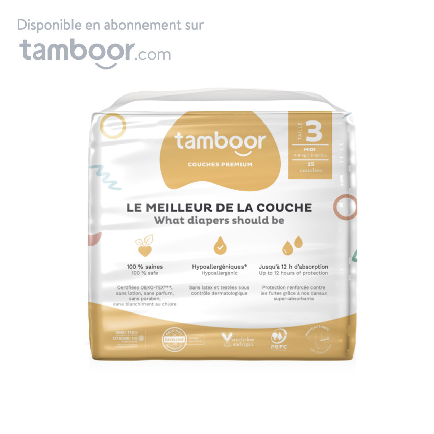 Carryboo Couches Midi T3 (4-9kg) 54 couches