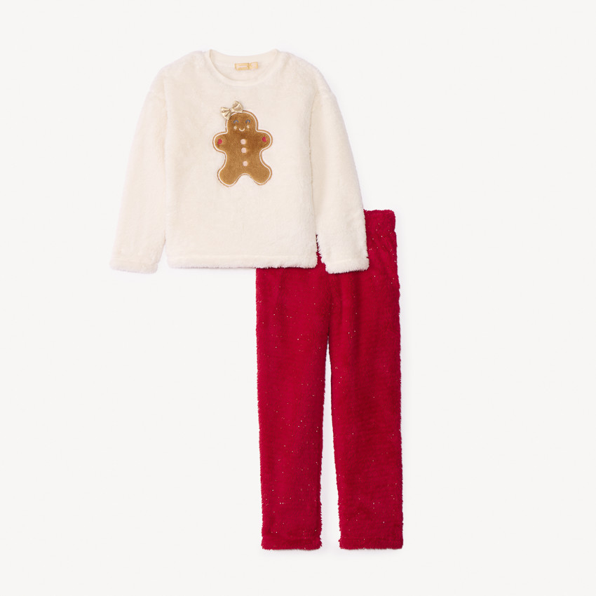 Set pyjama de Noël en sherpa pour fille