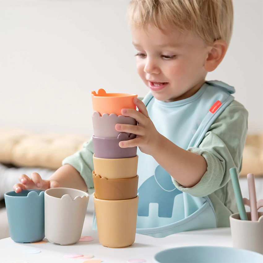 Tasse en silicone Kiddish Croco bleu 