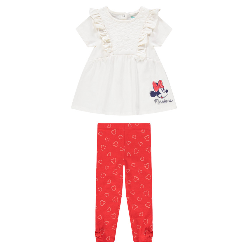 Tunique manches courtes print Minnie Disney et legging printé all-over 