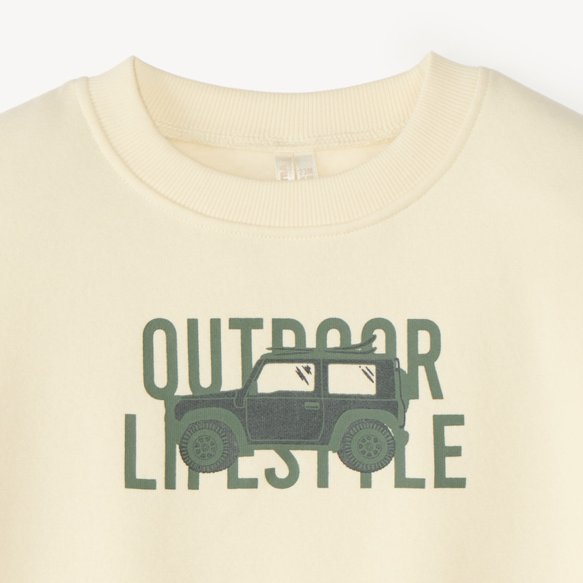 Sweat molleton oversize bébé garçon print fantaisie 