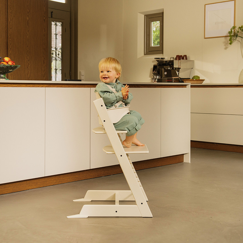 Chaise haute évolutive Tripp Trapp + Babyset et Newborn set - Blanc Vanille 