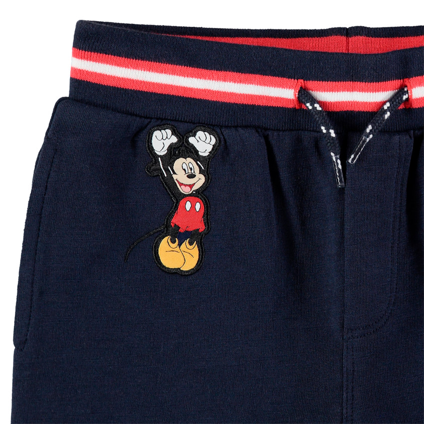 Bermuda en maille uni patch Mickey Disney Main Bermuda en maille uni patch Mickey Disney
