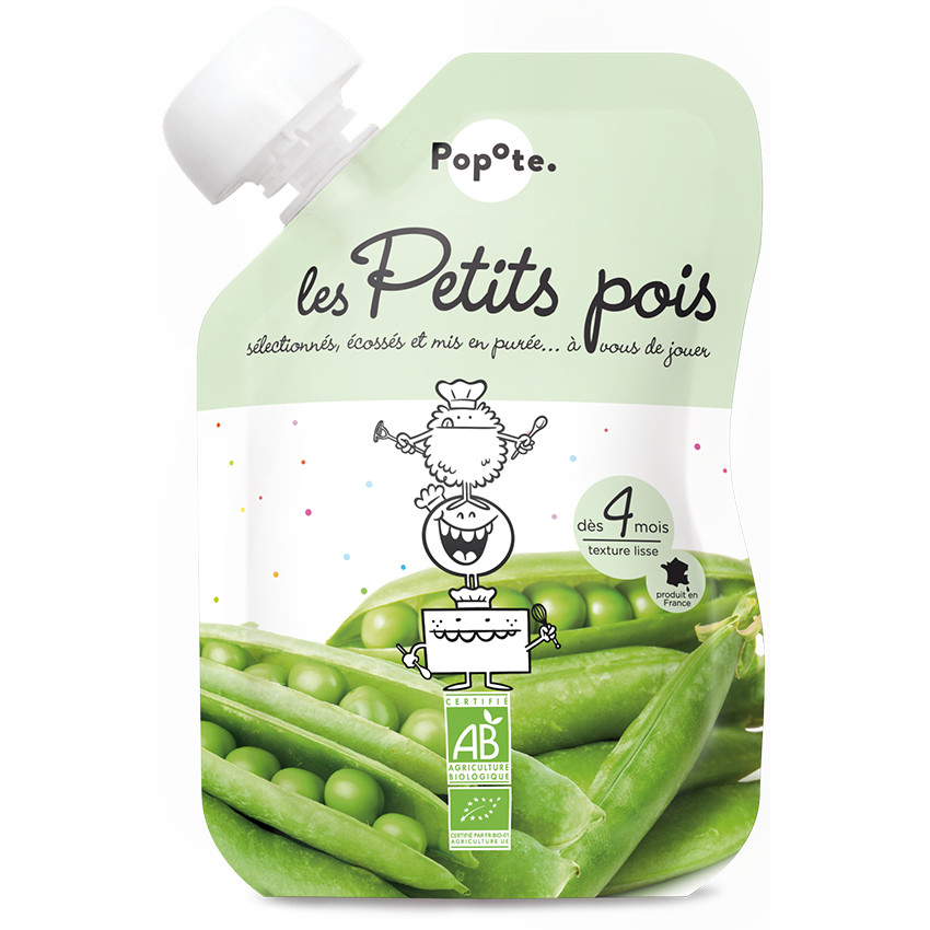 Gourde aux petits pois bio - 120g Main Gourde aux petits pois bio - 120g