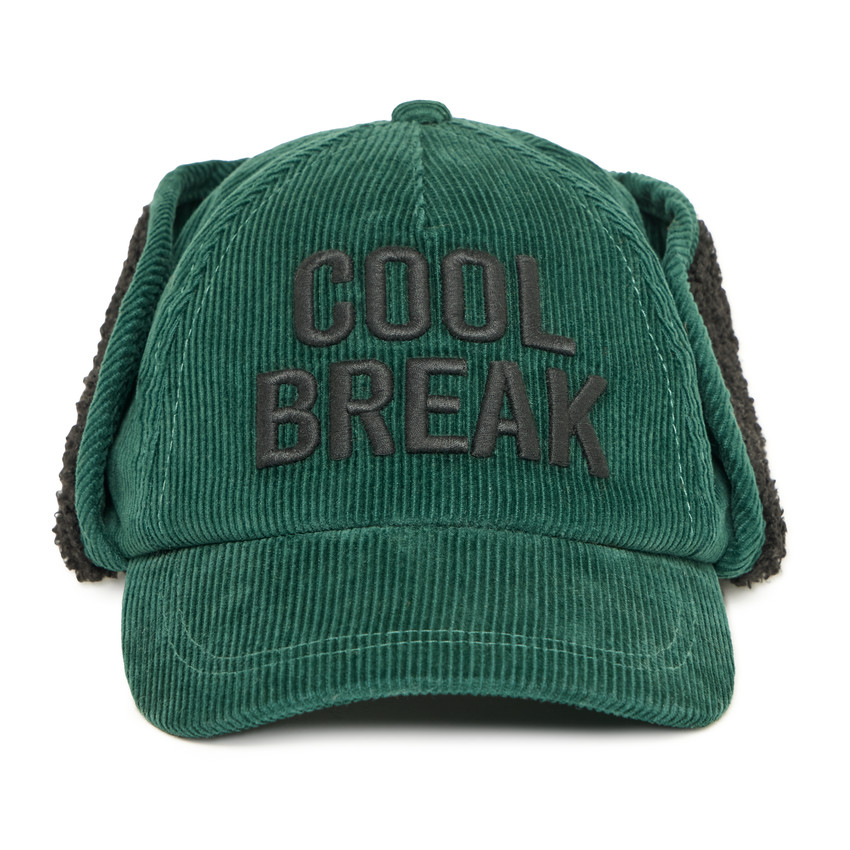 Casquette garçon en velours côtelé doublée sherpa 