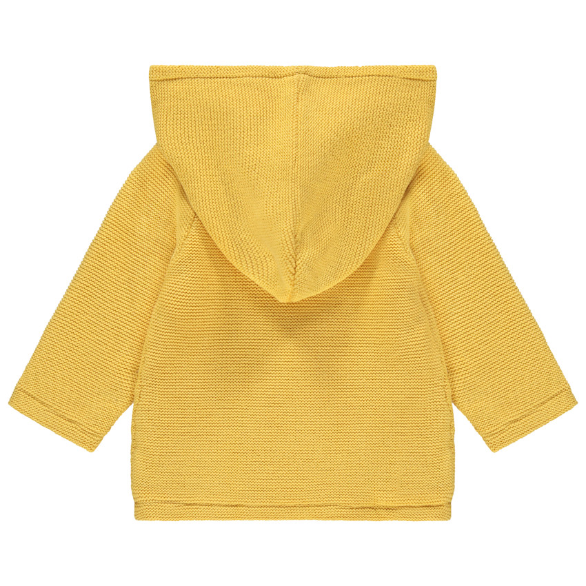 Gilet à capuche en maille jaune 