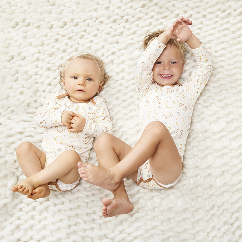 Lot de 7 bodies manches longues fantaisie pour bébé garçon 