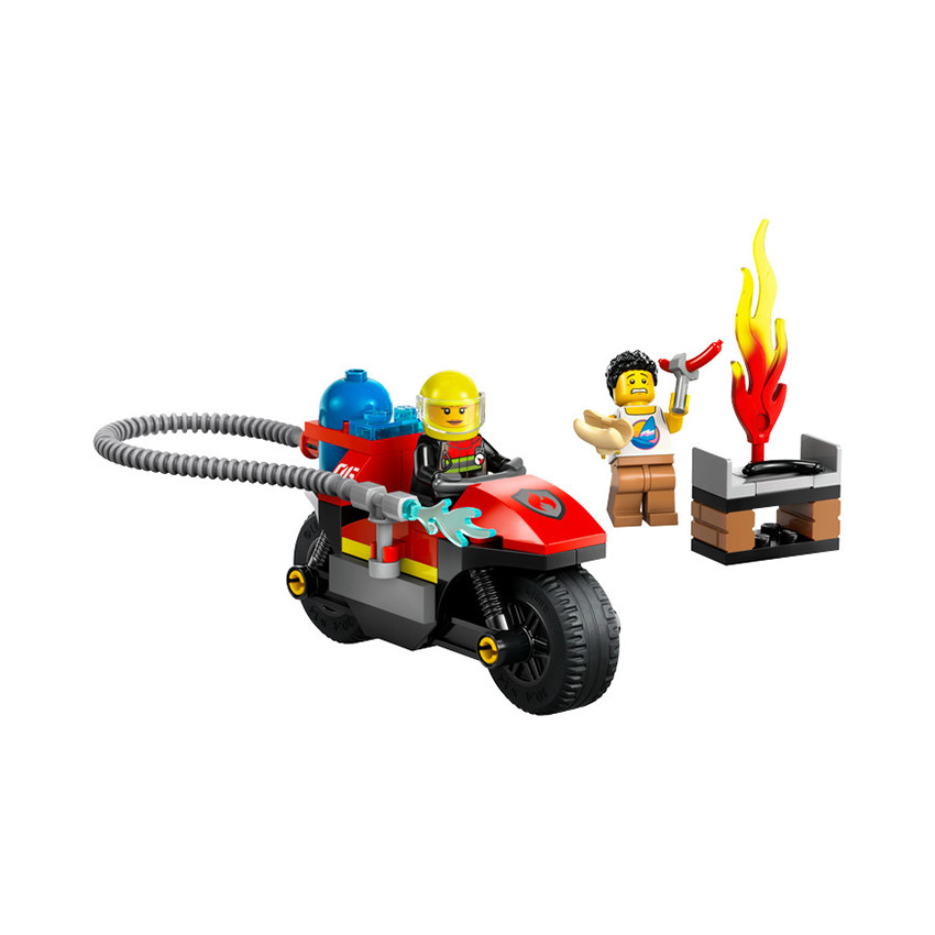 La moto d'intervention rapide des pompiers LEGO City 