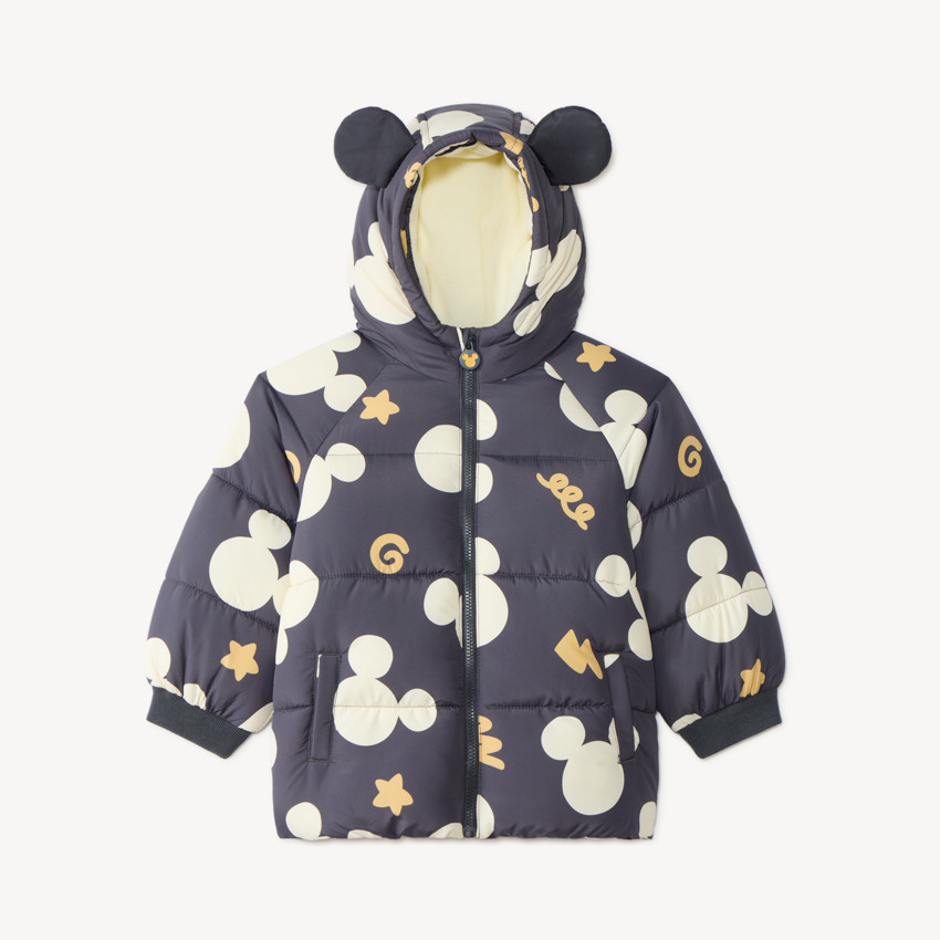 Doudoune bébé garçon avec capuche Mickey Disney doublée micropolaire