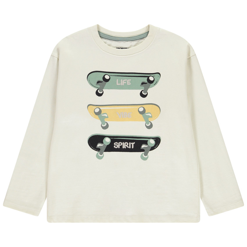 T-shirt manches longues print skate pour garçon  