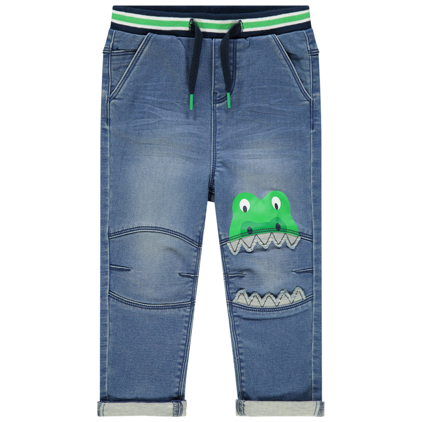 Jean effet used print crocodile 