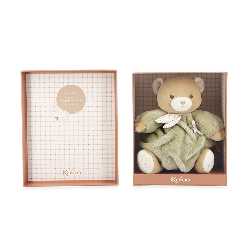 Peluche ours Patapouf 17cm vert 