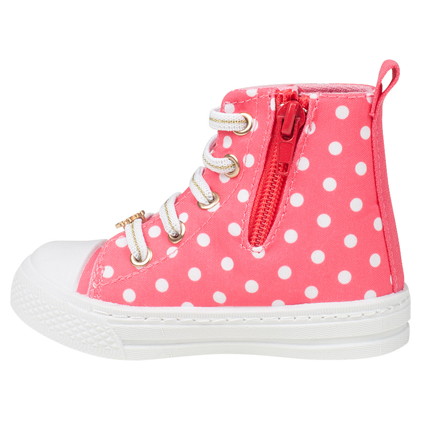 Baskets montantes à pois avec print ours - Lulu Castagnette 