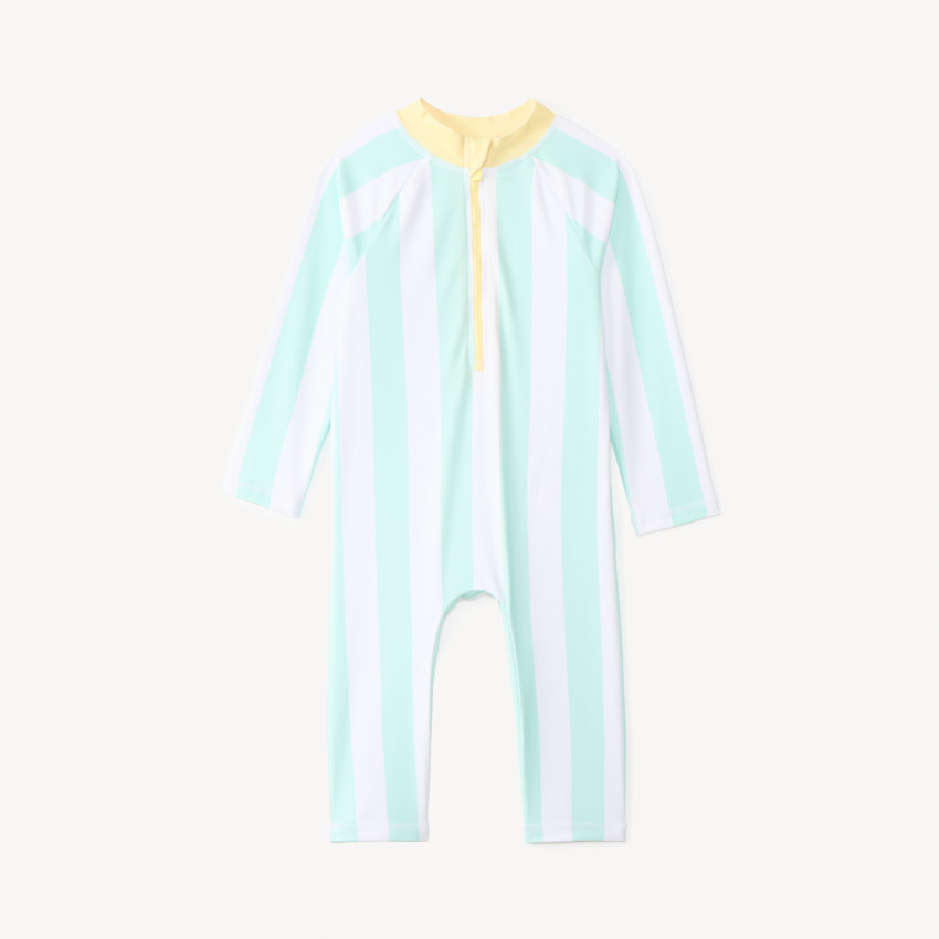 Combinaison de bain anti-UV à rayures pour bébé garçon