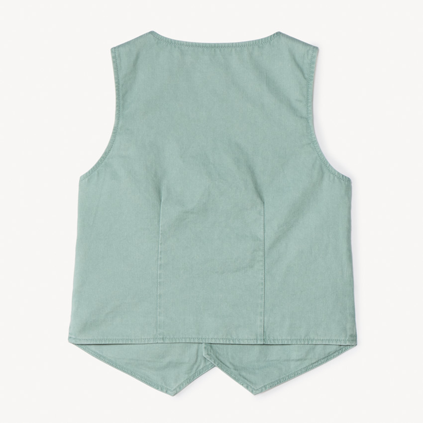 Gilet serveur en toile unie pour garçon 