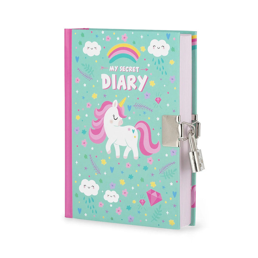 Journal intime avec cadenas à clé My Secret Diary licorne 