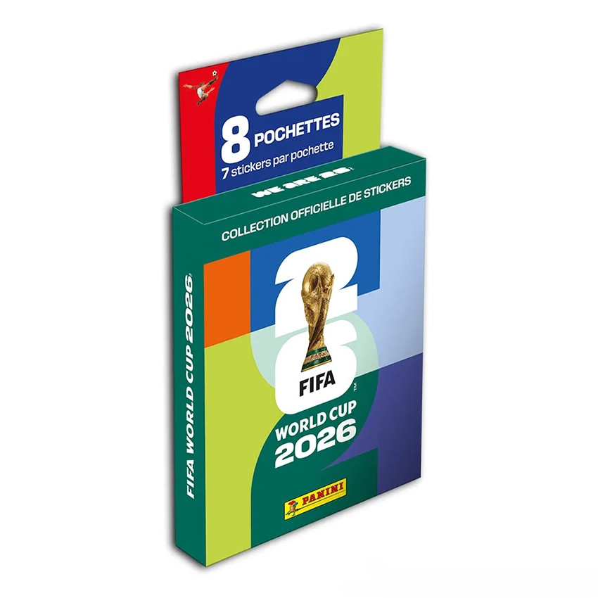 Blister 8 pochettes de stickers de la Coupe du monde de la FIFA 2026 