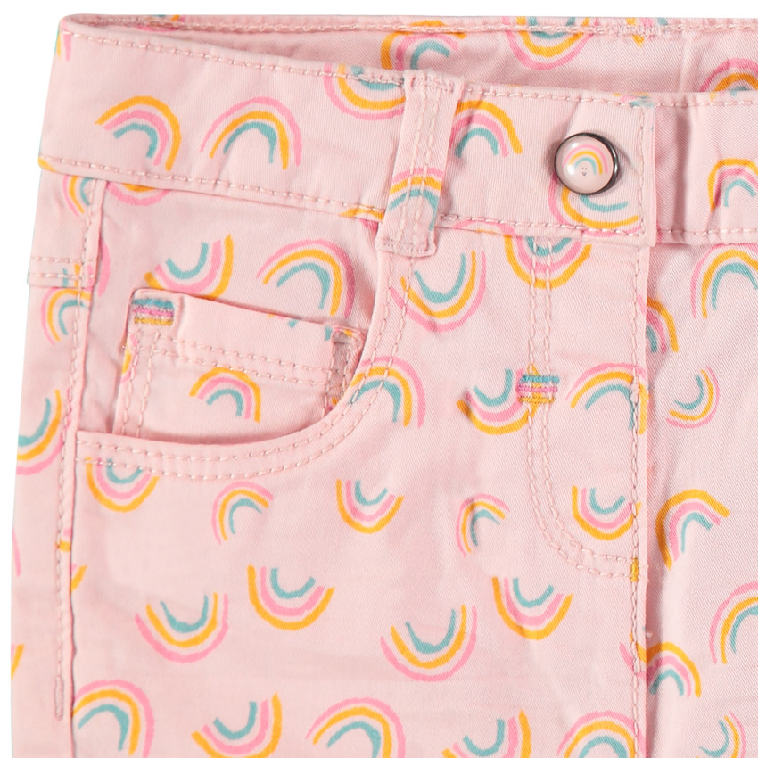 Pantalon slim imprimé arcs-en-ciel all-over 